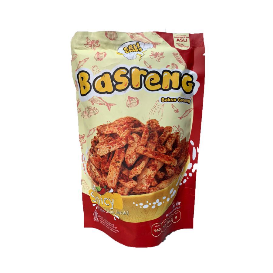 Gelichips Basreng Pedas 65gram