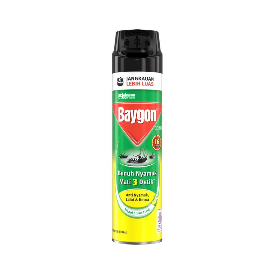 Baygon Aerosol Citrus Fresh Pembasmi Serangga 400ml