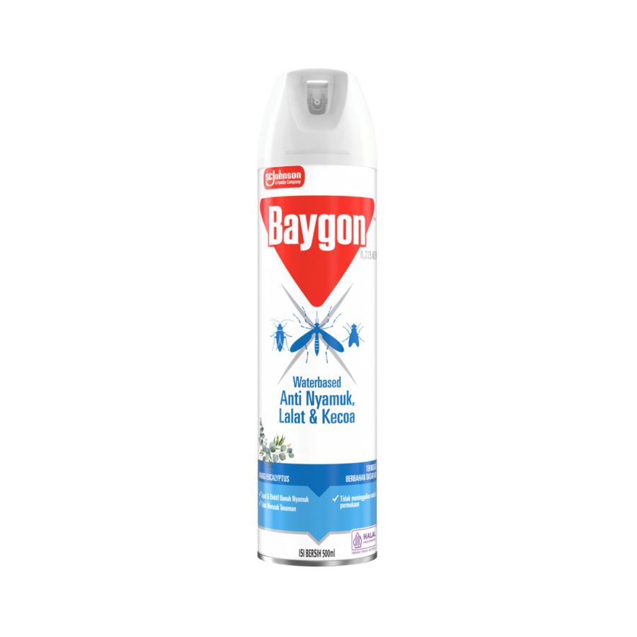 Baygon Aerosol Waterbase Eucalyptus Pembasmi Serangga 500ml