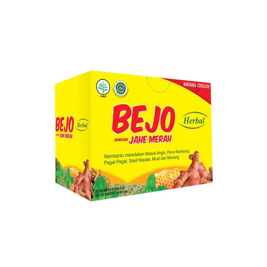 Bejo Herbal Jahe Merah Obat Masuk Angin 12sachets