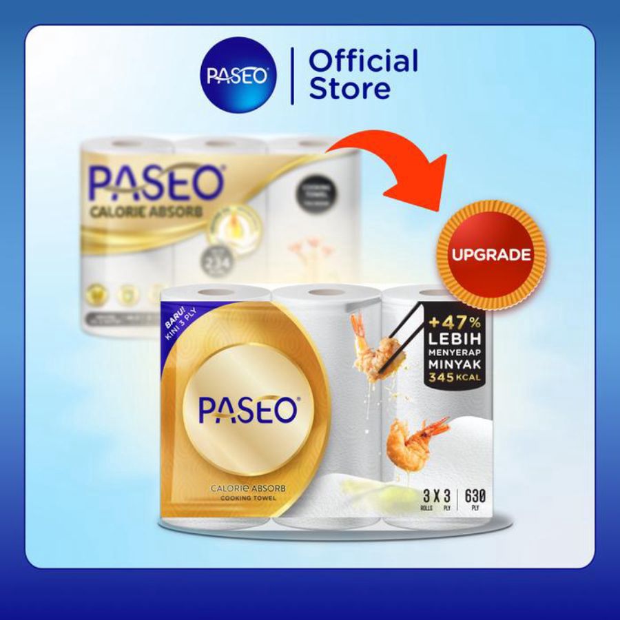 Paseo Kitchen Towel Calorie Absorb 3rolls, 70sheets