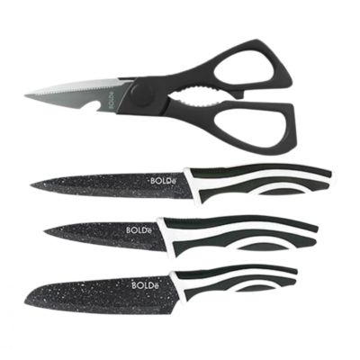 BOLDe Knives + Scissor Set Super Utensil Electra Black
