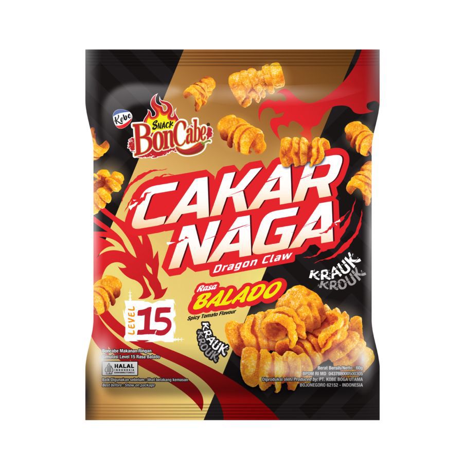 Snack Boncabe Cakar Naga Lv15 60gram 60gram