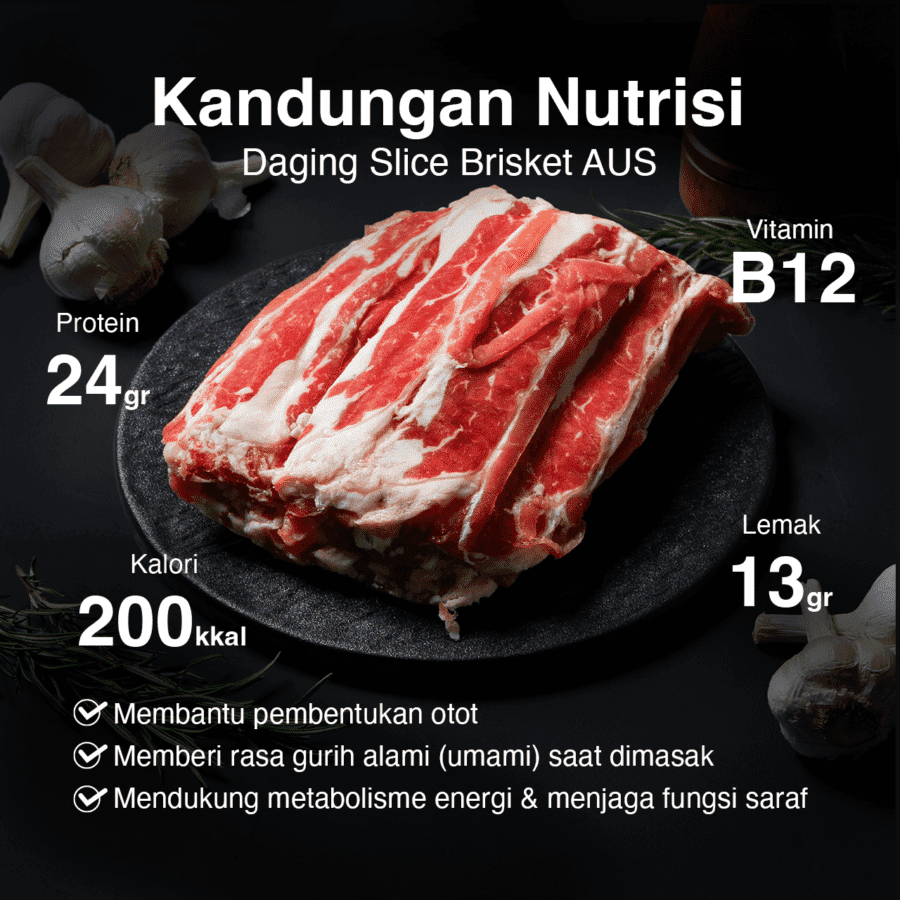 Daging Slice Brisket AUS Astro Farm 500gram