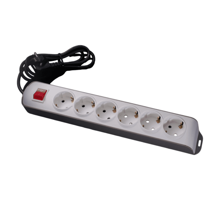 Broco Stop Kontak 6 Lubang Miring Child Protection + Switch Dengan Kabel 1,5 M 15866 1pcs
