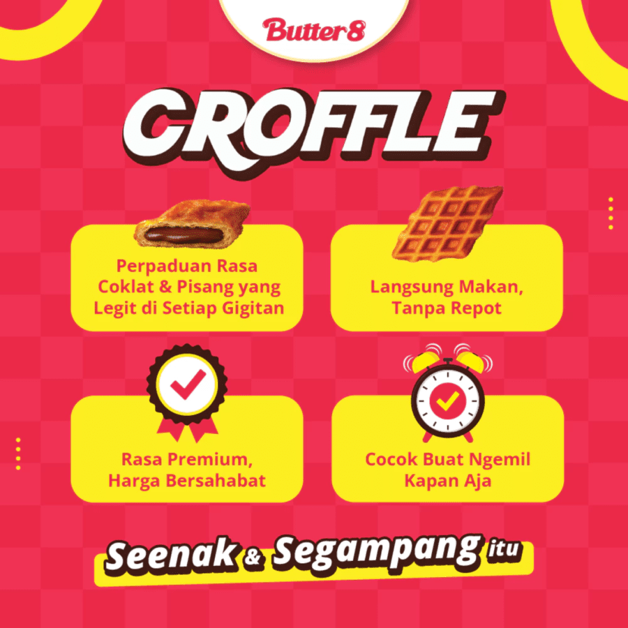 Butter 8 Croffle Chocolate Banana 40gram