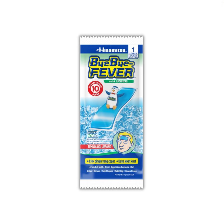 Bye Bye Fever Plester Kompres Demam Dewasa 10sheets