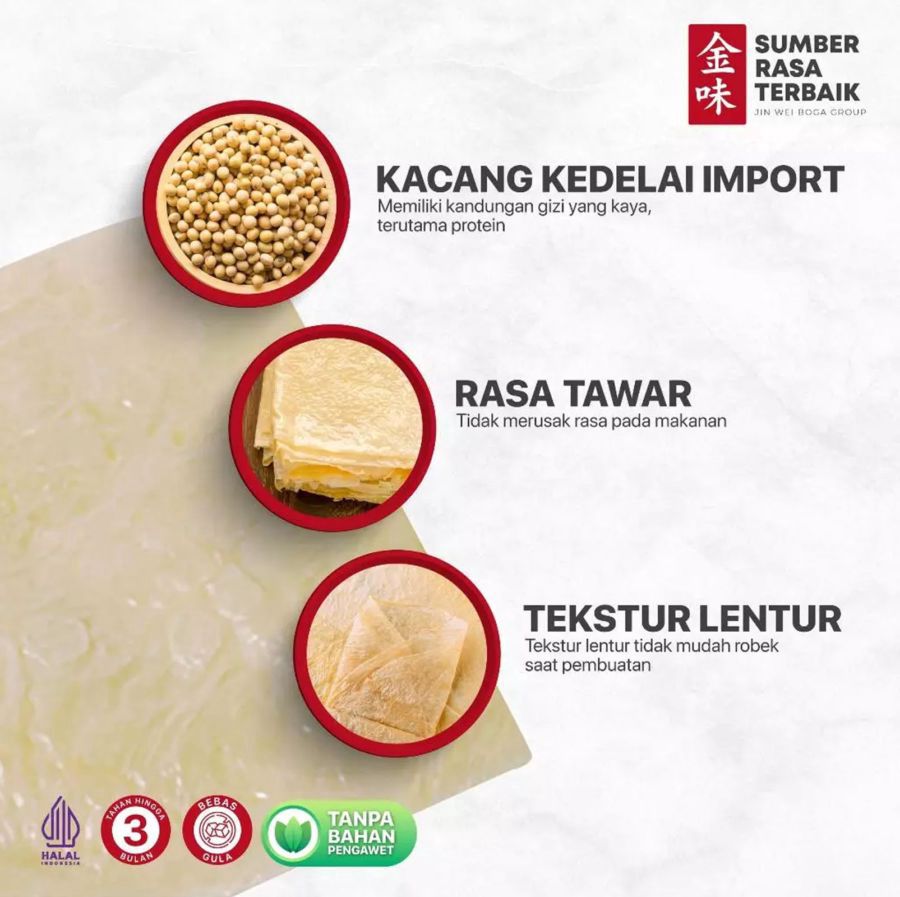 SRT Kulit Tahu Kuning 12cm x 12cm 50pcs
