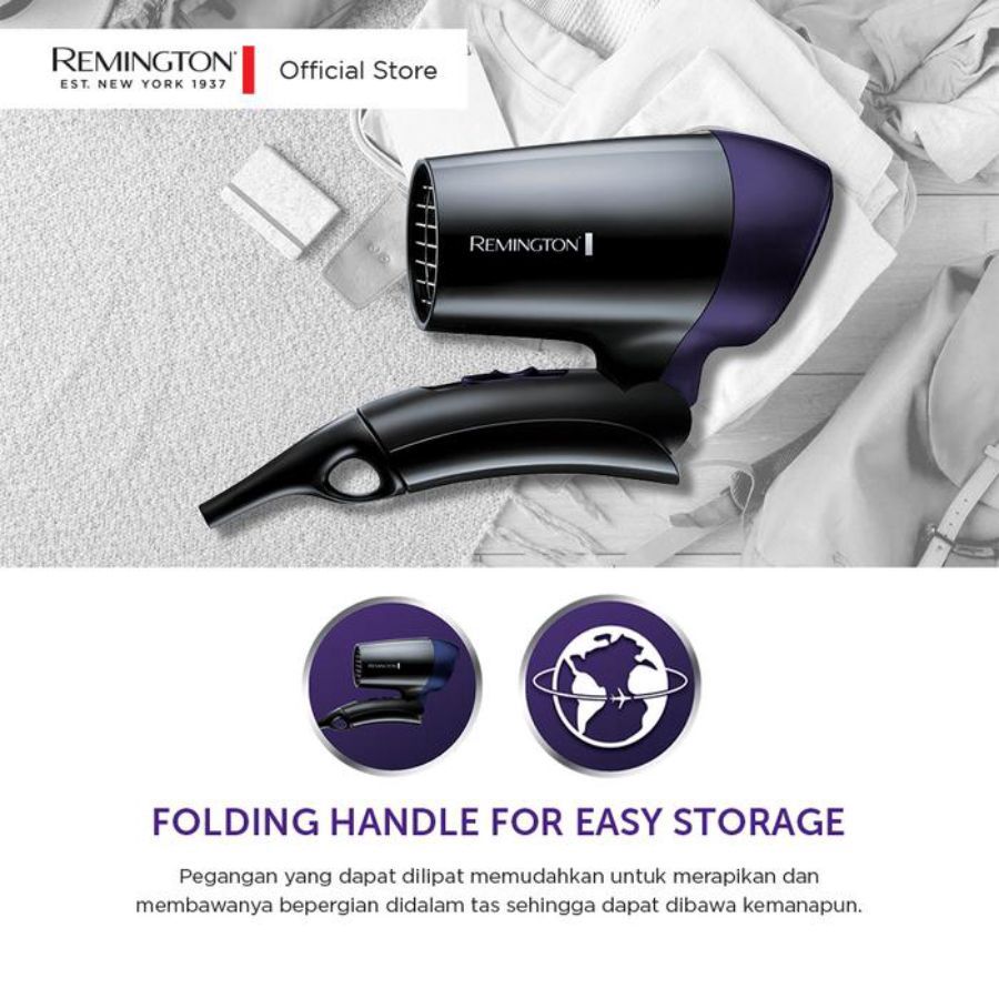 Remington Hairdryer Travel Dryer 1400 D2400 1pcs