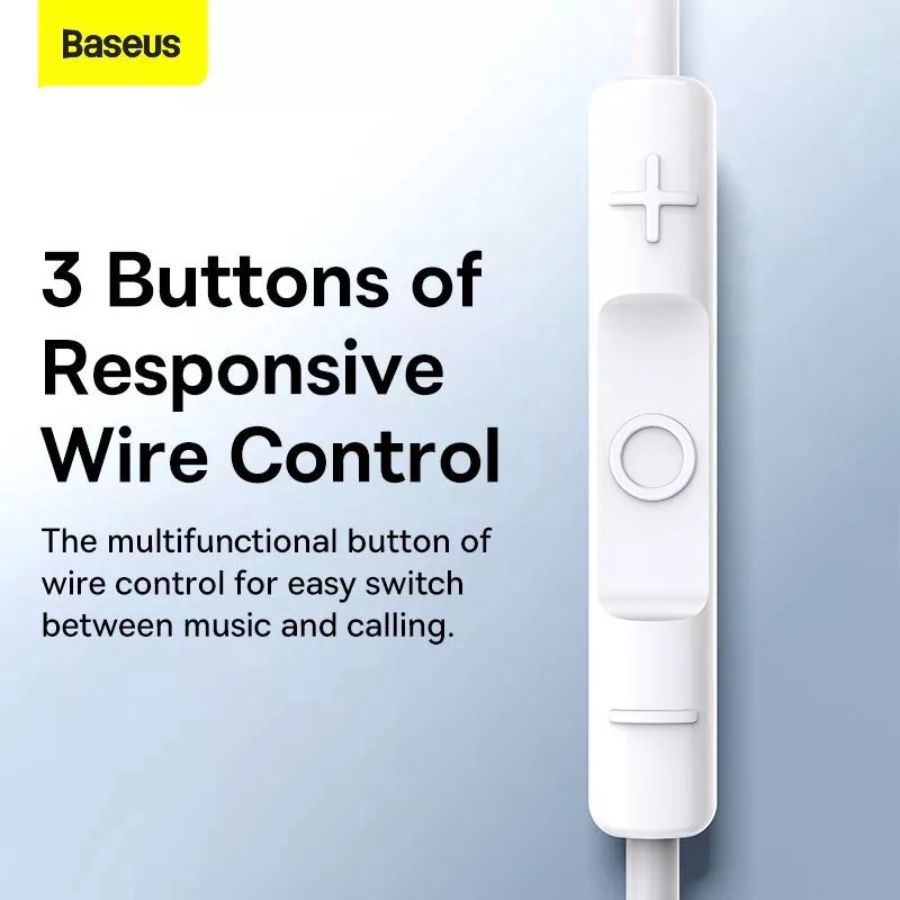 Baseus Encok Type C lateral In-Ear Wired Earphone White C17