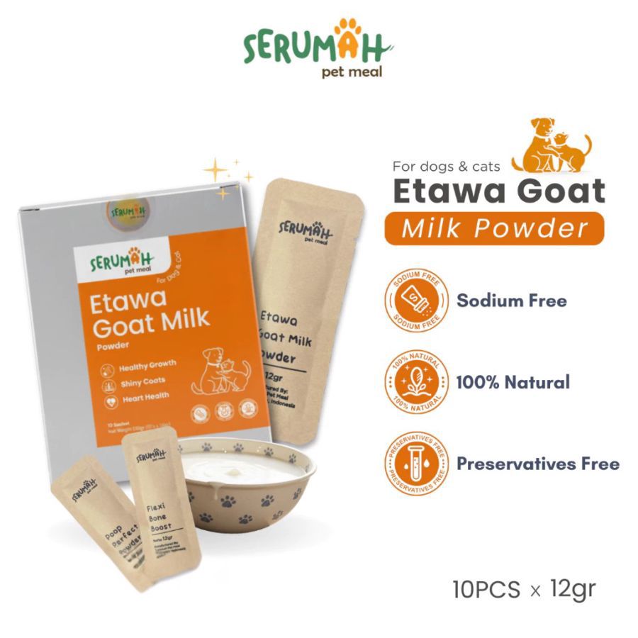 Serumah Susu Kambing Etawa Untuk Anjing dan Kucing 10sachets