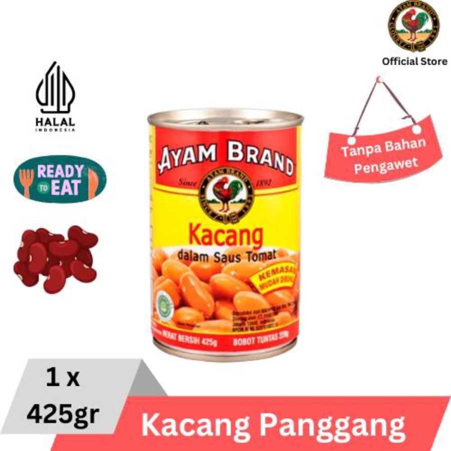 Ayam Brand Kacang dalam Saus Tomat Kaleng 425gram
