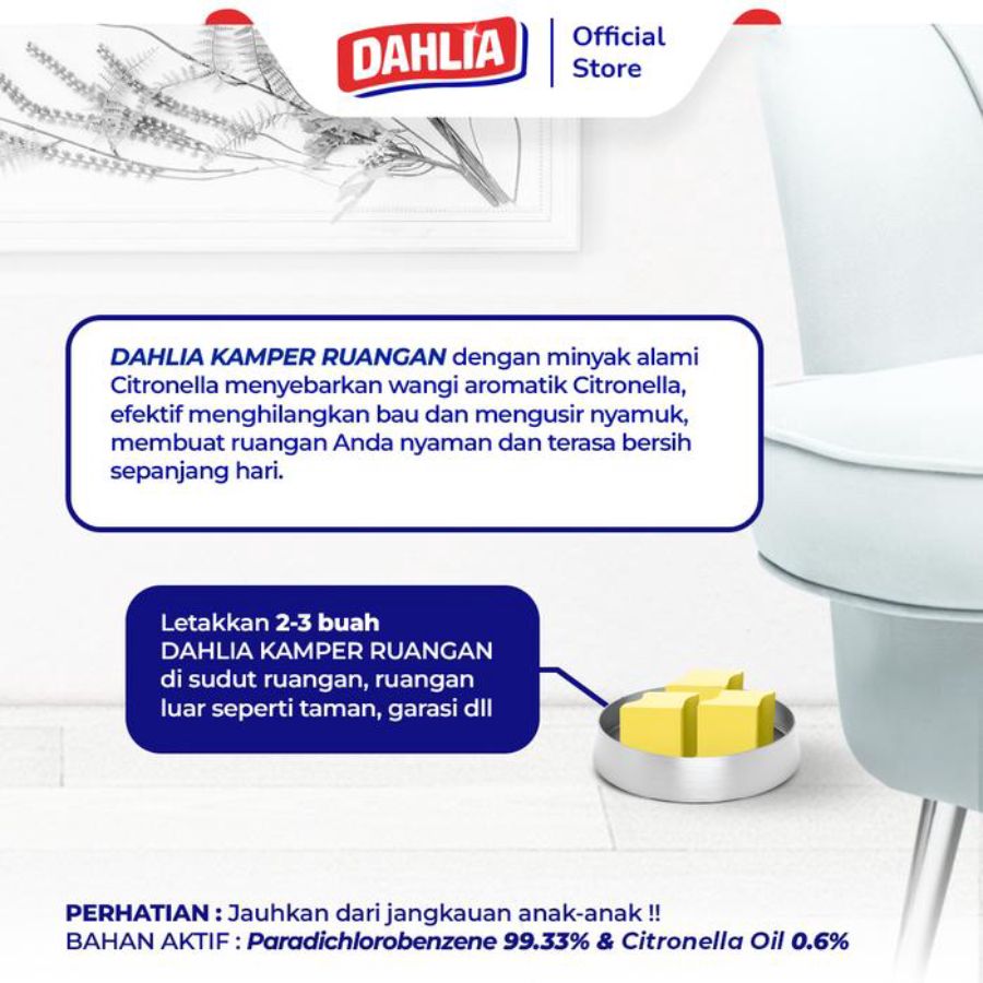 Dahlia Citronella Kamper Pengharum Ruangan 6pcs