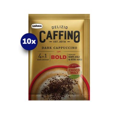 Caffino Dark Cappuccino Kopi Bubuk Renteng 10 sachets x 25gr
