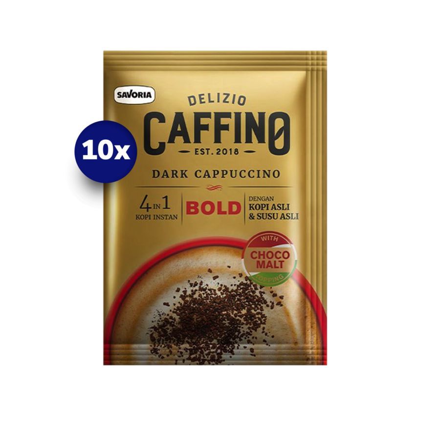 Caffino Dark Cappuccino Kopi Bubuk Renteng 10 sachets x 25gr