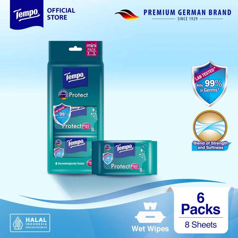 Tempo Protect Mini Wet Wipes