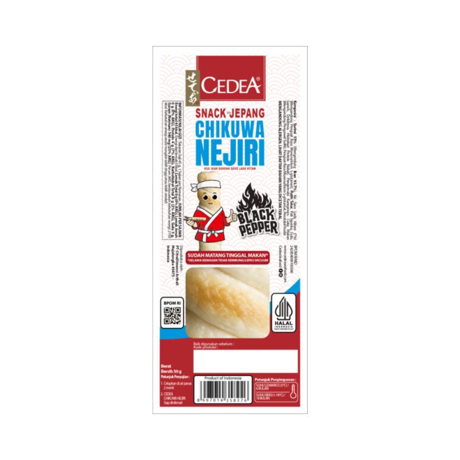 Cedea Chikuwa Nejiri Blackpepper 65gram