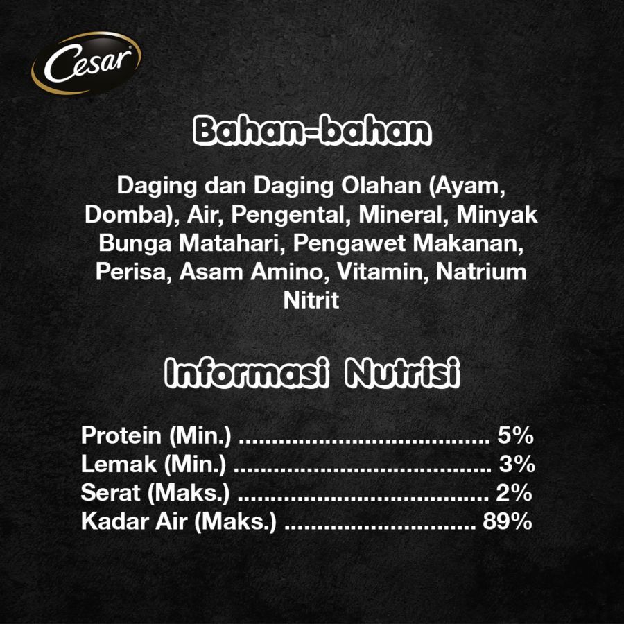 Cesar Lamb Makanan Anjing Basah 100gram