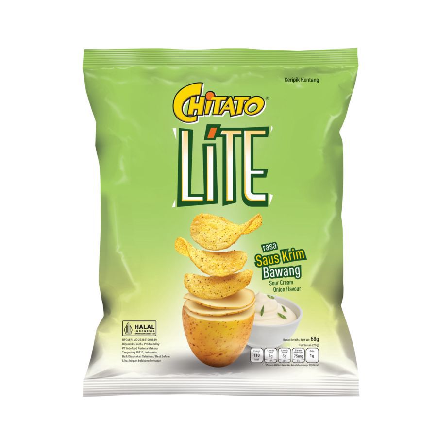 Chitato Lite Sour Cream Chips 68gram