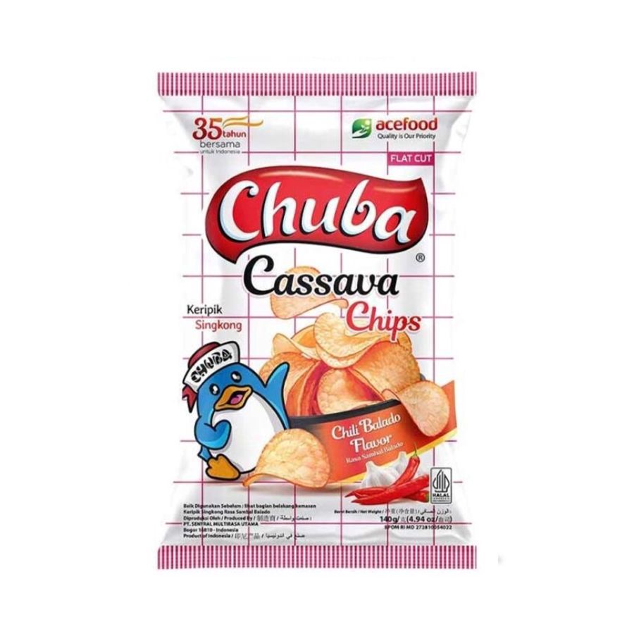 Chuba Cassava Chips Chili Balado 120gram