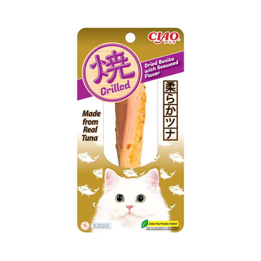 CIAO Pouched Roast Tuna Scallop Snack Kucing 15gram