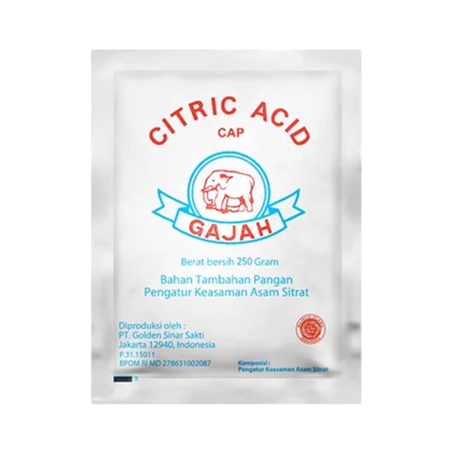 Citric Acid Cap Gajah Asam Sitrat 250gr 250gram