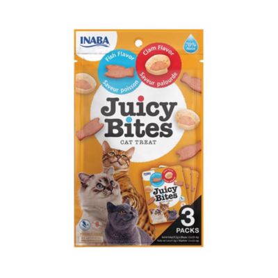 Inaba Juicy Bites Fish & Clam Cat Treat 3 sticks x 11.3 gram
