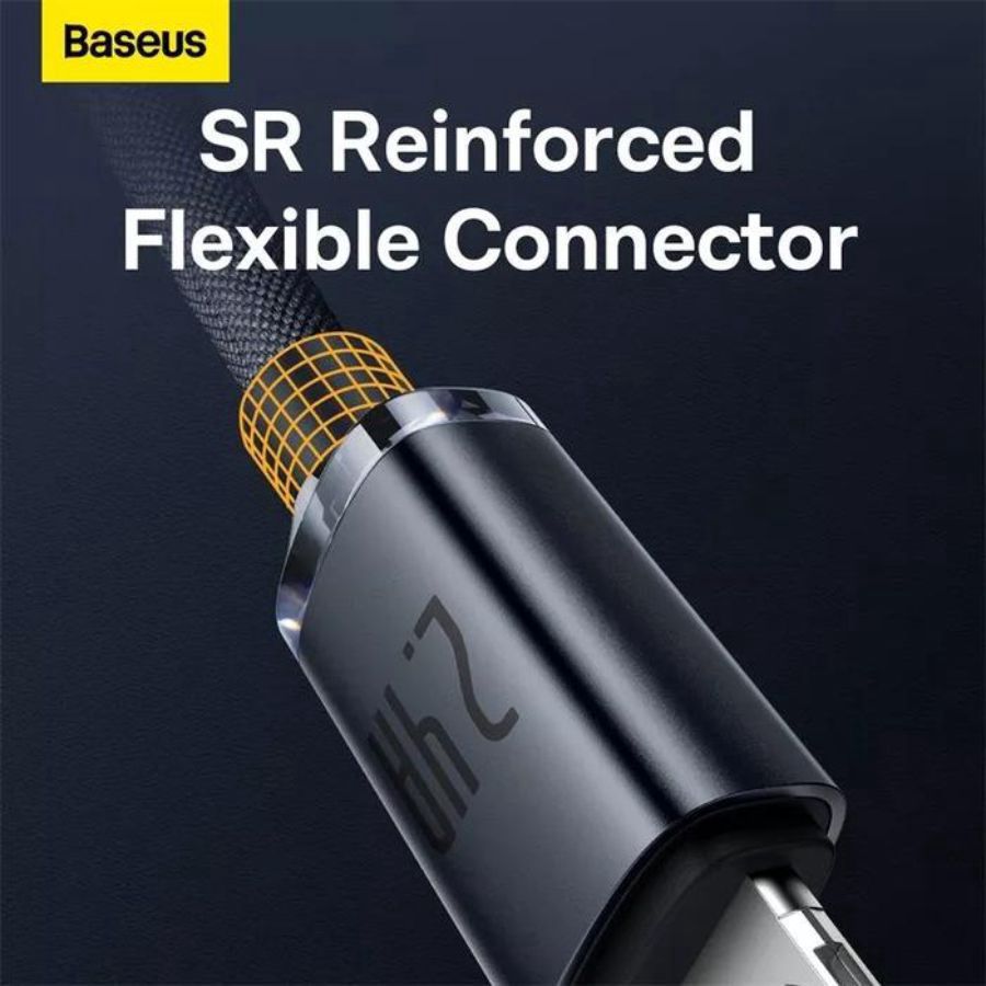 Baseus Crystal Shine Series Fast Charging Data Cable USB Type A to Lightning 2.4 A 2 M Black 1pcs