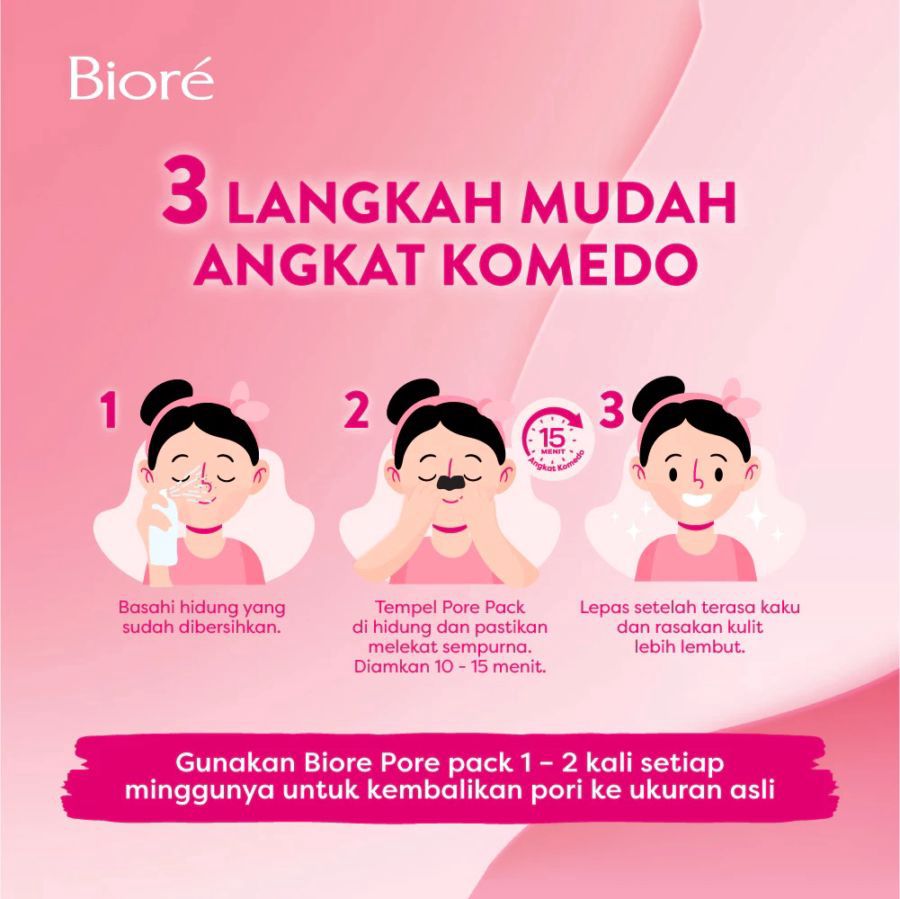 Biore Pore Pack Charcoal Pembersih Komedo 1pcs