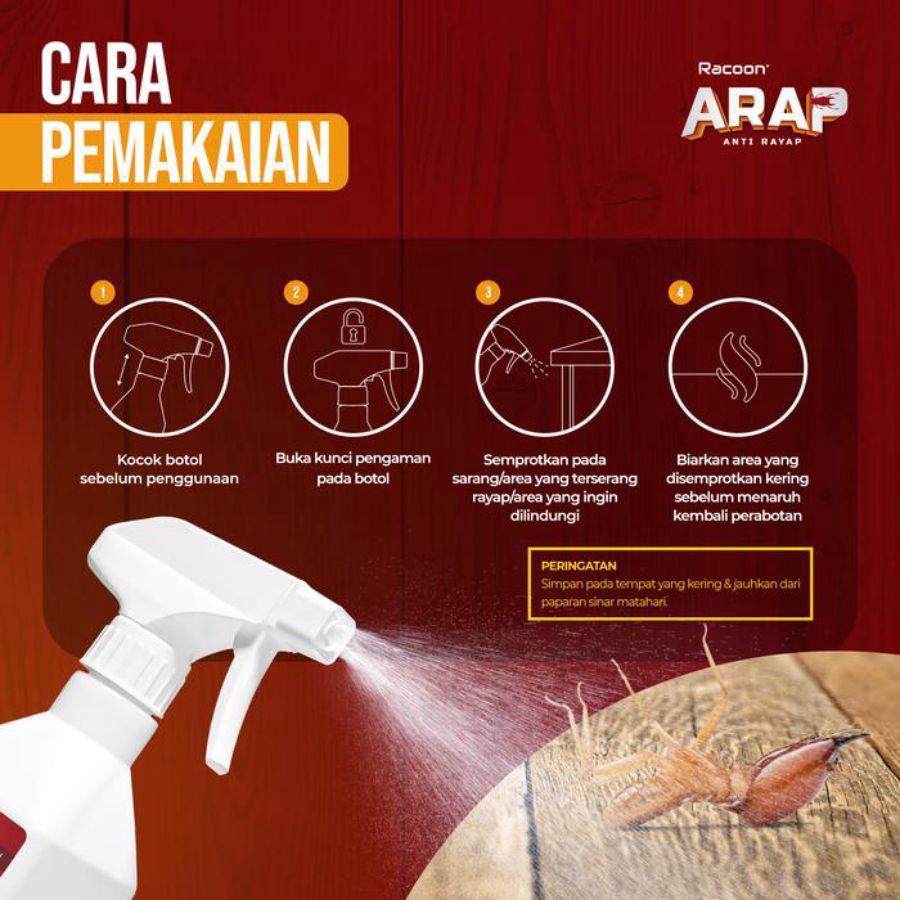 Racoon Arap Racun Anti Rayap Spray