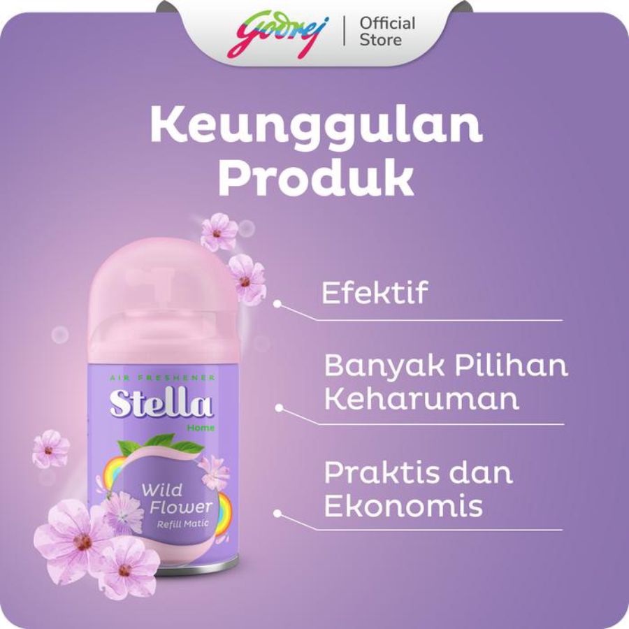 Stella Matic Wild Flower Pengharum Ruangan Refill 160ml