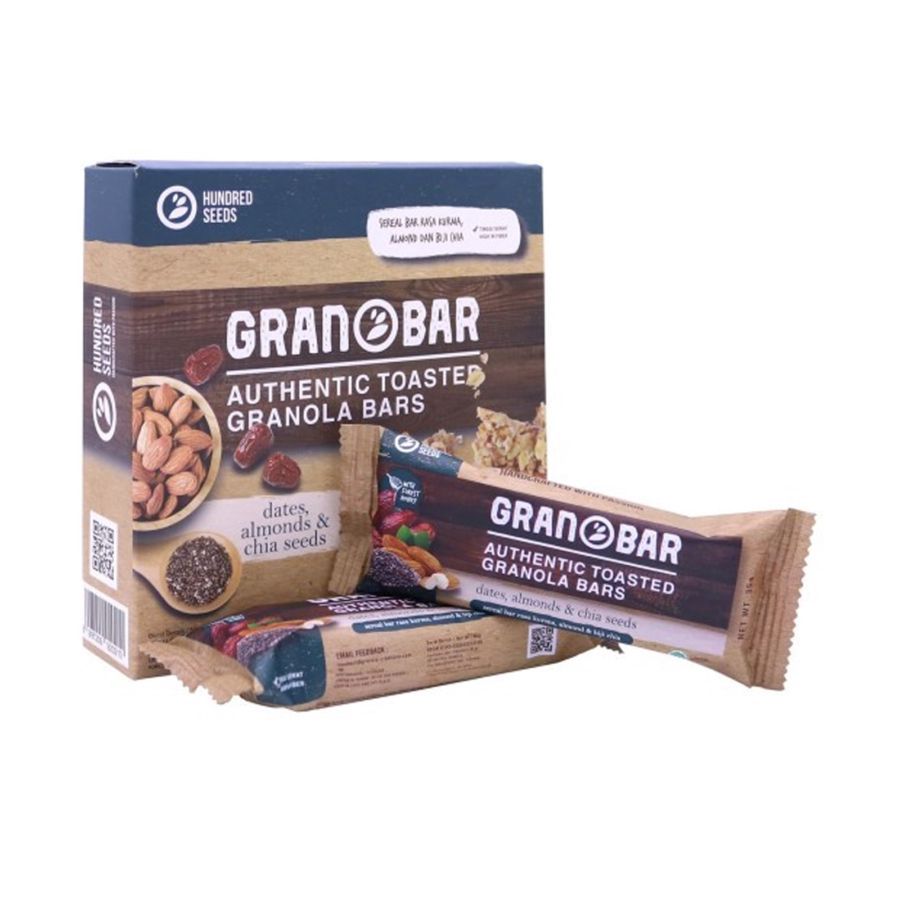 Hundred Seeds Granobar Dates, Almond & Chia Seeds