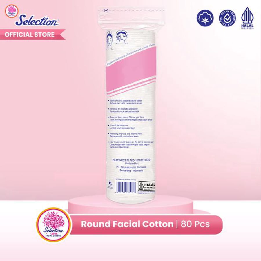 Selection Round Facial Cotton 80pcs