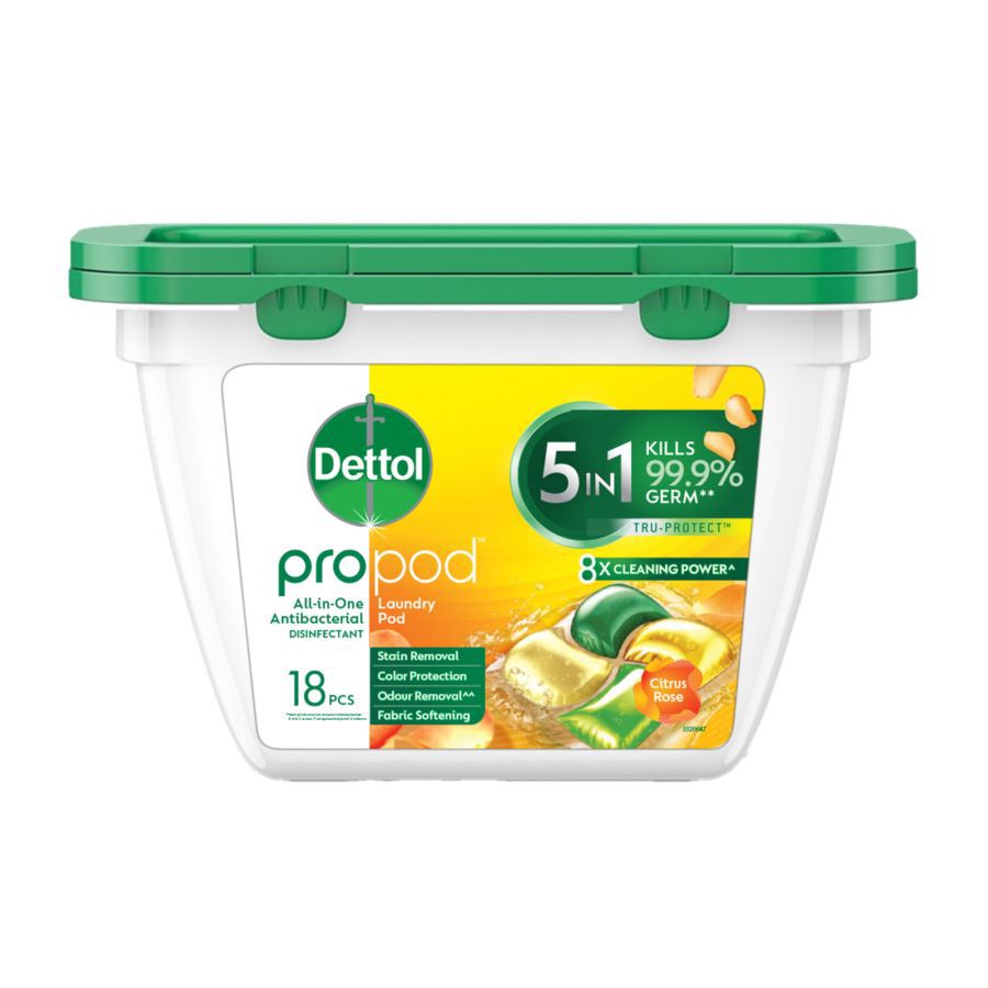 Dettol Propod Laundy Pod Kapsul Citrus Rose Deterjen Cair