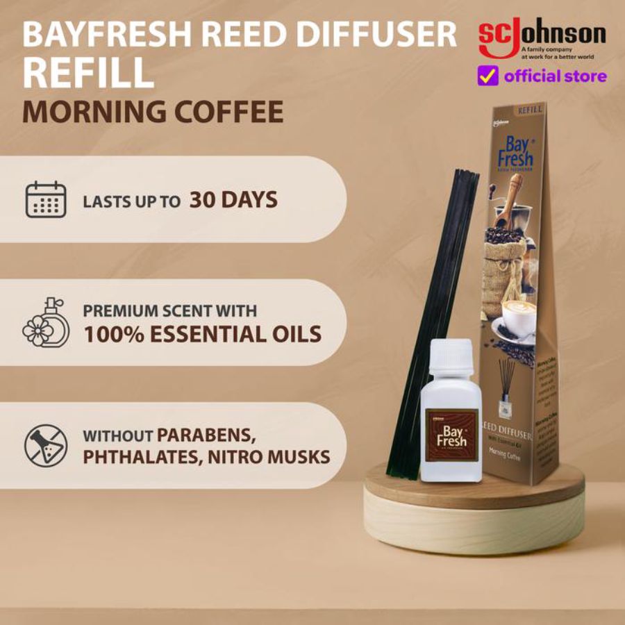 Bayfresh Morning Coffee Reed Diffuser Pengharum Ruangan Refill 30ml