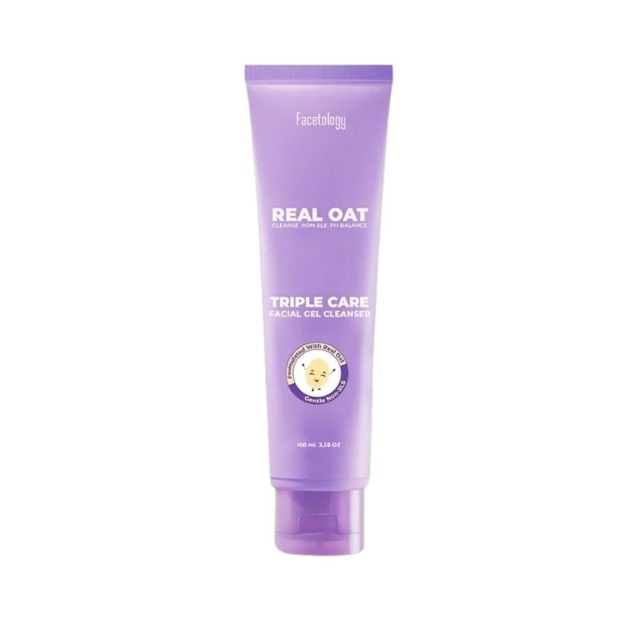 Facetology Triple Care Real Oat Cleanse Non-SLS pH Balance Facial Gel Cleanser 100ml