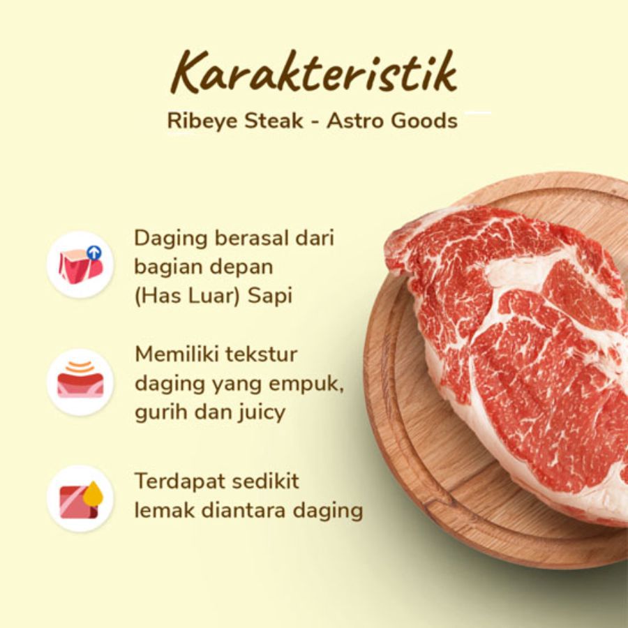 Ribeye Steak Import Astro Farm 500gram