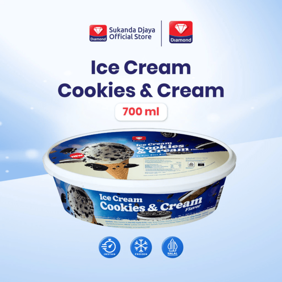 Diamond Ice Cream Cookies and Cream 700ml