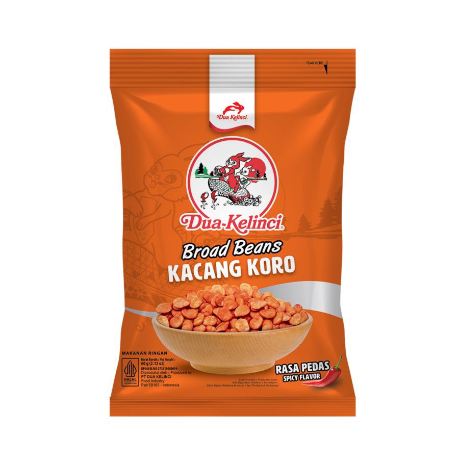 Dua Kelinci Kacang Koro Pedas 60gram