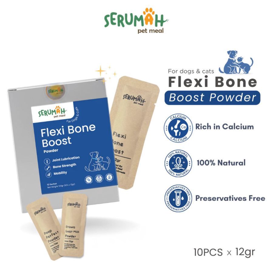 Serumah Flexi Bone Boost Supplement Tulang Untuk Kucing dan Anjing 10sachets