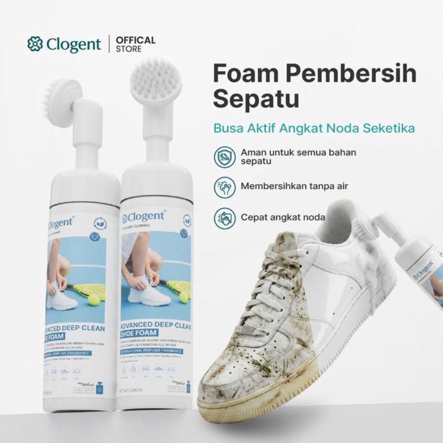 Clogent Shoes Foam Pembersih Sepatu 200ml
