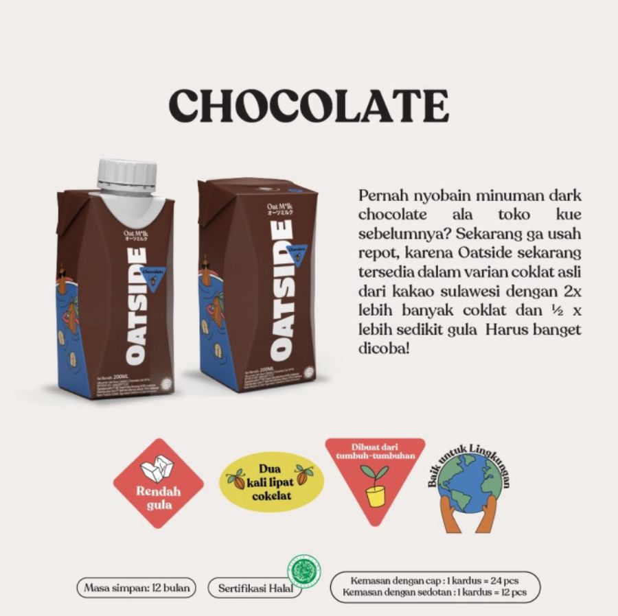 Oatside Oat Milk Chocolate Straw 200ml