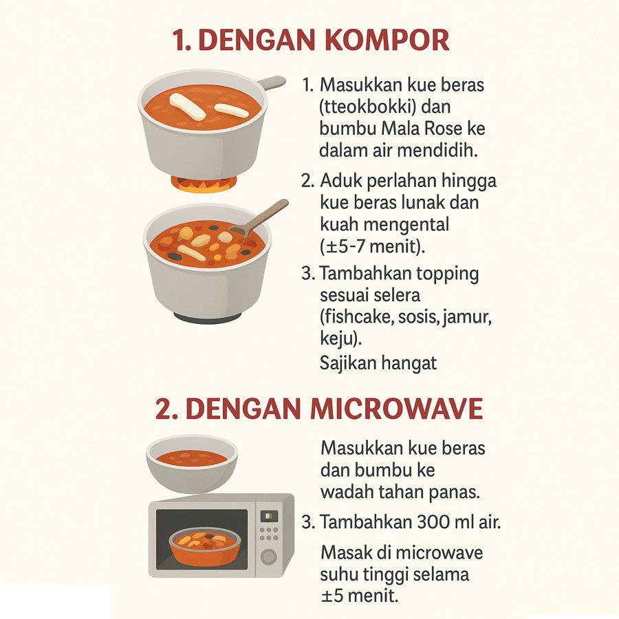 Mala Tteokbokki Rose Kue Beras Eonnie Kitchen