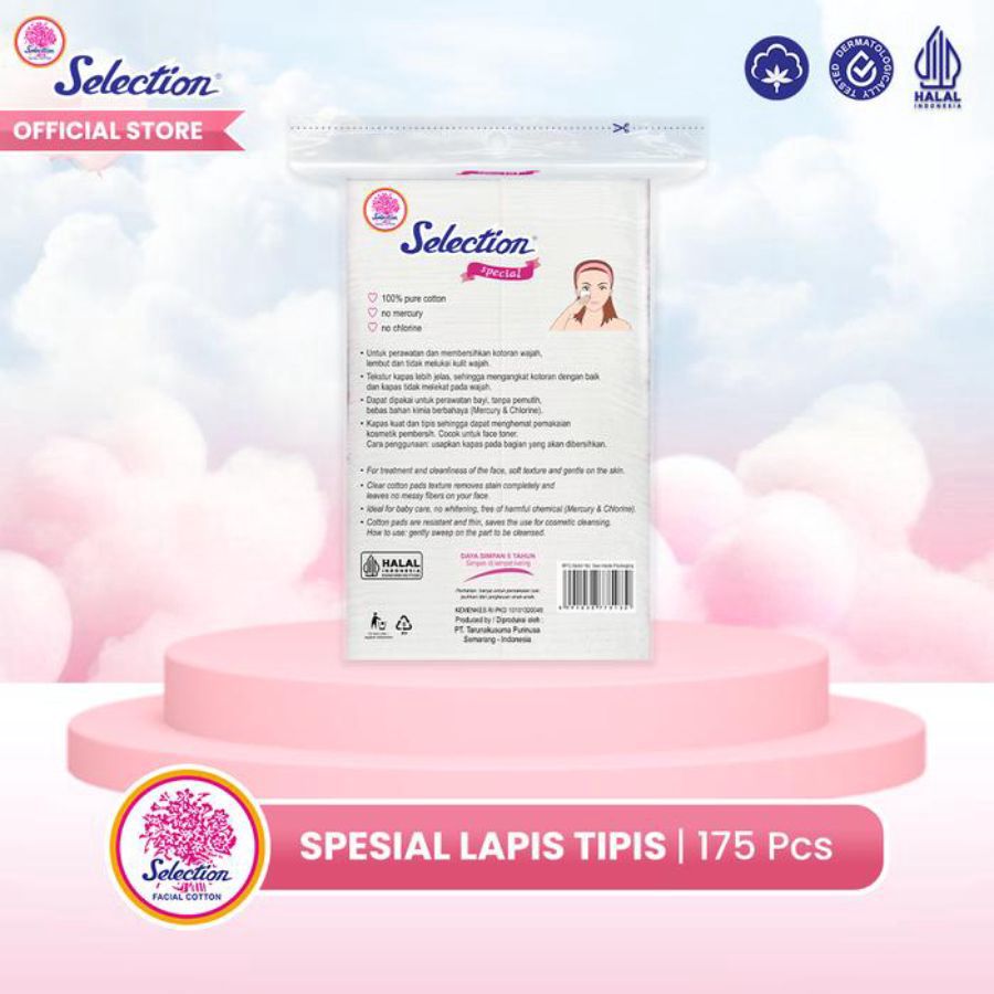 Selection Spesial Lapis Tipis Facial Cotton 175pcs