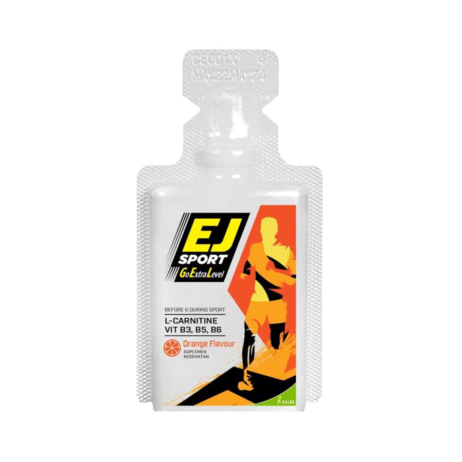 EJ Sport Energy Gel Orange Suplemen Stamina Saat Olahraga 5 Tube 5pcs