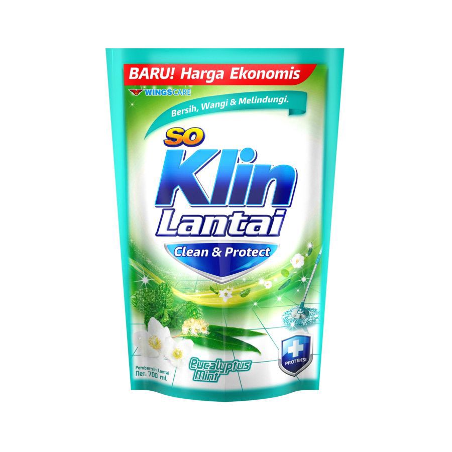 SoKlin Lantai Clean & Protect Eucalyptus Mint Pembersih Lantai 700ml