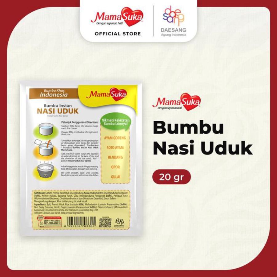 Mamasuka Bumbu Instan Nasi Uduk 20gram
