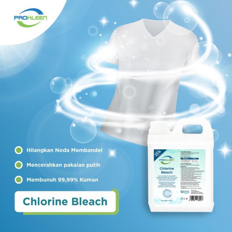 Prokleen Chlorine Bleach Pemutih Pakaian Jerigen 1000ml