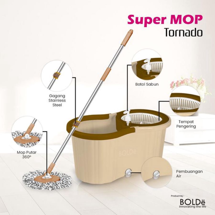 BOLDe Super Mop Tornado Pel Lantai Random Color