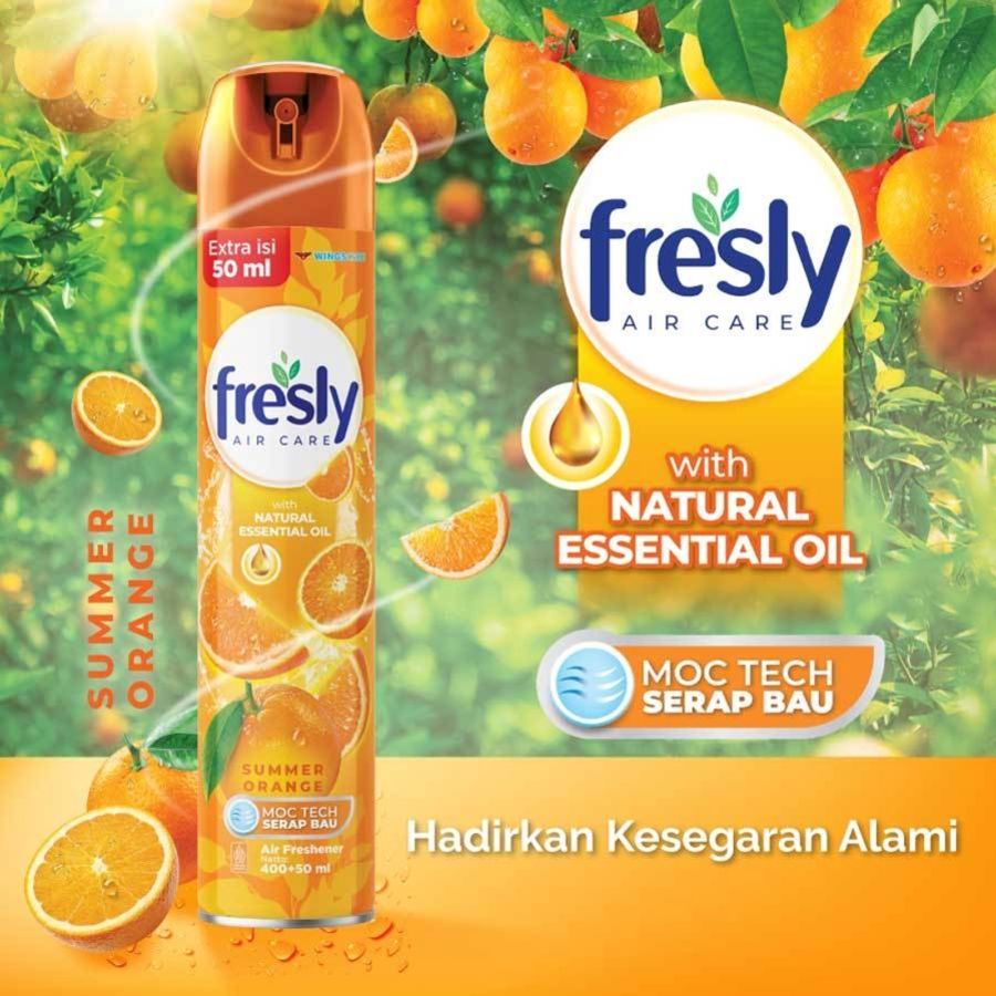 Fresly Aerosol Summer Orange Pengharum Ruangan 400ml